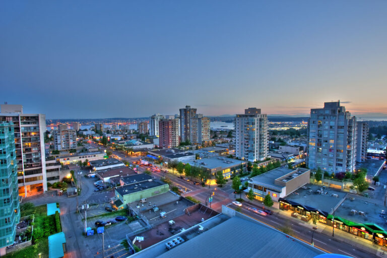 Central Lonsdale Aerial Nighttime